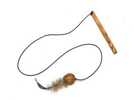 Olivenholz-erleben Katzenangel aus Olivenholz - 100% Natur