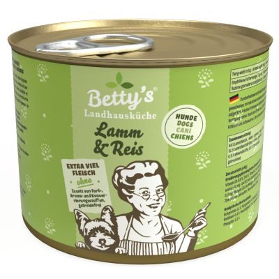Thumbnail 1: Betty's Landhausküche Hundenassfutter Lamm & Reis 12x 200g