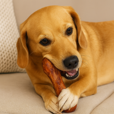 Thumbnail 3: 123… Hund dabei! Luftgetrocknete Schinkenknochen für Hunde - 4 Stück - Natürlicher Kausnack, Langanhaltende Beschäftigung, Reich an Protein & Mineralstoffen