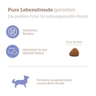 Thumbnail 3: mera pure sensitive Hundetrockenfutter für kleine Hunde Lamm & Reis 4kg - MHD Ware!