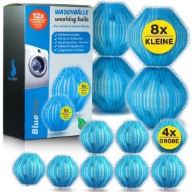 BluePet Wäschebälle für Waschmaschine: Entfernt Tierhaare, Fusseln & Flusen im Wäschetrockner - Haarfänger, Trocknerbälle, Fusselbälle, Tierhaarentferner