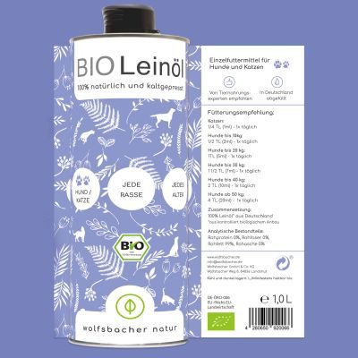 Thumbnail 4: Wolfsbacher Natur Bio Leinöl 1 Liter