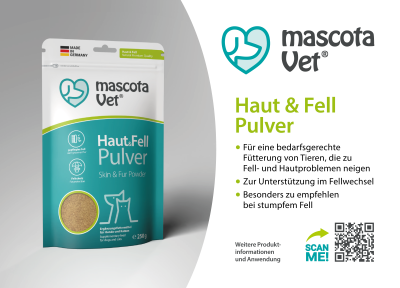 Thumbnail 1: mascota vet Haut & Fell Pulver, natürliche Fellpflege für Hunde & Katzen, 250 g