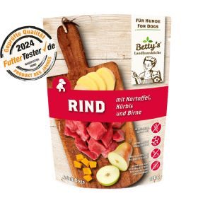 Betty's Landhausküche Hundenassfutter Rind mit Kartoffel 10x 300g im Frischebeutel