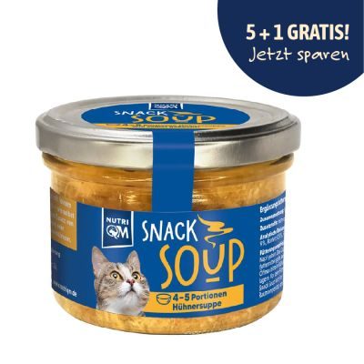 NutriQM Trinksnack Katzensuppe | 5+1 GRATIS | mit echtem Hühnerfilet, natürlich & nachhaltig, Made in Germany