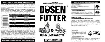 Thumbnail 3: SCHNAUZE & CO. 6x Dosenfutter® HUHN MIT KAROTTE 6x800g