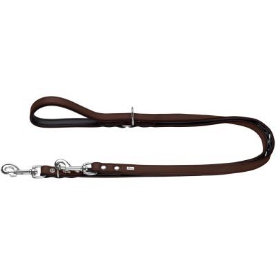 HUNTER Verstellbare Führleine Basic 13/200, braun/schwarz