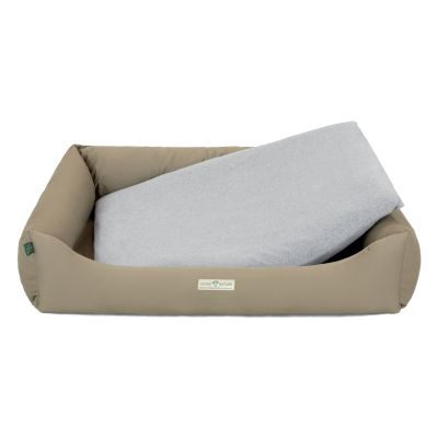 Thumbnail 3: HOUND&NATURE SET: Hundebett BERN XXL dunkelblau+ wasserfestem kuscheligen hellgrauen Fleece-Matratzenüberzug