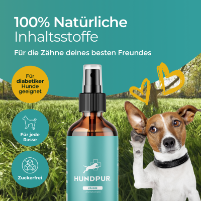 Thumbnail 3: Hundpur Zähne mit Dentalkomplex - Zahnspray 100 ml – natürliche Zahnpflege & frischer Atem mit Kräuterkraft