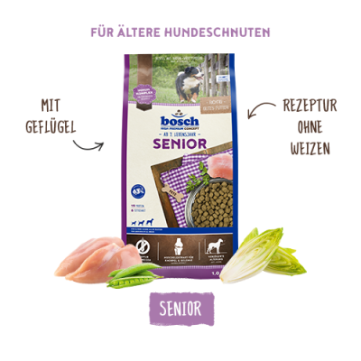 Thumbnail 2: bosch Tiernahrung HPC Senior Hundefutter – weizenfrei & gelenkschonend – 1kg