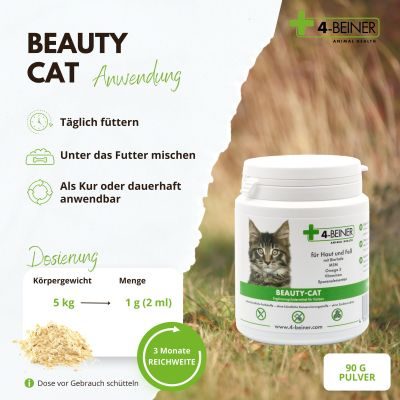 Thumbnail 5: 4-Beiner PetVet - 4-BEINER BEAUTY-CAT - Nahrungsergänzung - Futterergänzung für Katzen