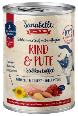 Sanabelle Sanabelle Nassfutter Schlemmertopf mit Rind & Pute