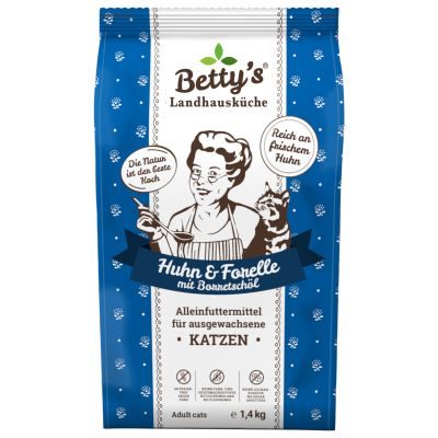 Betty's Landhausküche Betty's Landhausküche für Katzen Trockenfutter Huhn & Forelle 1,4 kg