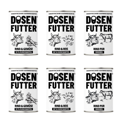 SCHNAUZE & CO. Rind-Testbox XL Dosenfutter® 12x800g