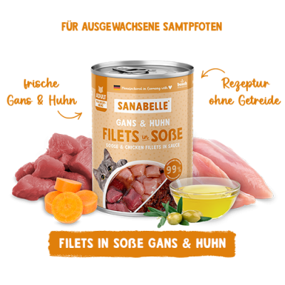 Thumbnail 2: Sanabelle Sanabelle Nassfutter Schlemmertopf mit Gans & Huhn – 380g