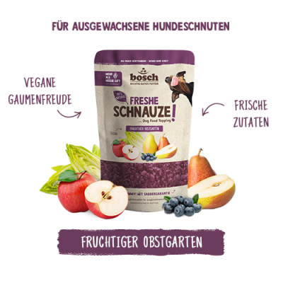 Thumbnail 2: bosch Tiernahrung Freshe Schnauze fruchtiger Obstgarten - Ergänzungsfutter– 200g