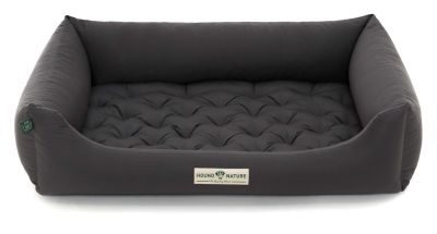 HOUND&NATURE Hundebett ZERMATT XL dunkelgrau + wasserfestem Baumwoll-Matratzenüberzug