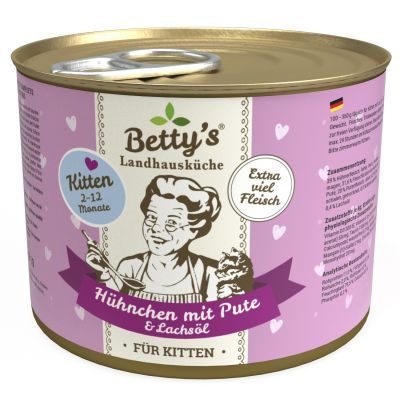 Thumbnail 1: Betty's Landhausküche Kittenfutter Hühnchen mit Pute 12x 200g