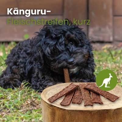 Thumbnail 2: kauartikel.com Känguru-Fleischstreifen, kurz - Hunde-Kauartikel - Hunde-Snack - Hypoallergen-Kausnack - Leckerli