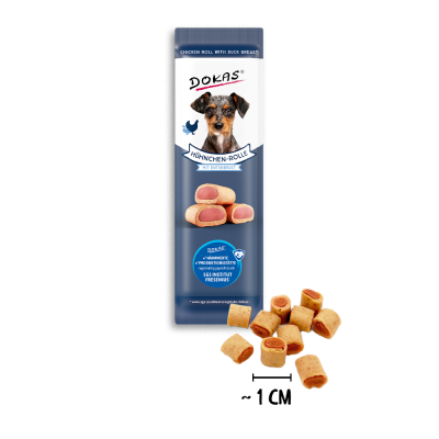 Thumbnail 3: Dokas Hühnchen-Rolle mit Ente weiche Hundeleckerlis 32x 10g Multipack
