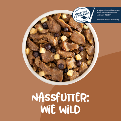 Thumbnail 2: Vutter! Vutter! Hundefutter vegan | 12 x 400g | Nassfutter: Wie Wild | Glutenfrei | Alleinfuttermittel | bedarfsdeckend | veganes Hundefutter
