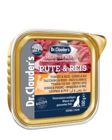 Dr.Clauder’s Selected Meat Schälchen Pute & Reis 100g