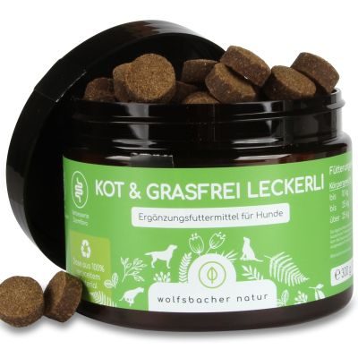 Wolfsbacher Natur Kot & Grasfrei Snacks für Hunde