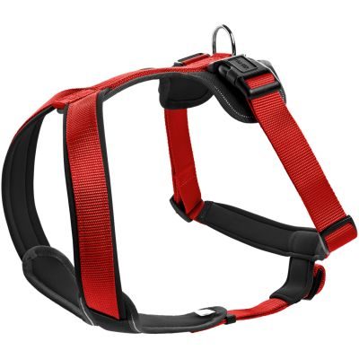 HUNTER Geschirr Neopren L-XL, rot/schwarz