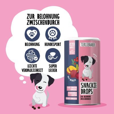 Thumbnail 2: Tierliebhaber Snackie Drops für Hunde - Natürliche Belohnung auch für empfindliche Hunde. Perfekt fürs Hundetraining