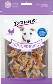 Dokas Hühnerbrust mit Fisch Hundesnack 8x 70g Multipack