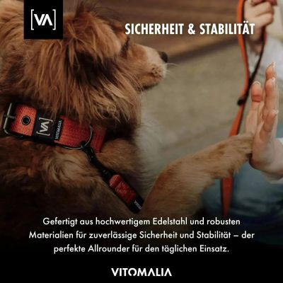 Thumbnail 4: Vitomalia Klassisches Hundehalsband mit abstehender Innenfütterung - Nero Schwarz