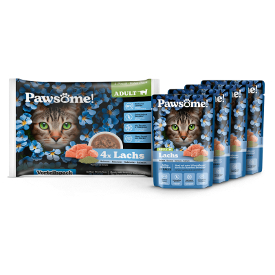 Thumbnail 3: Pawsome!® Pawsome!® Adult Lachs 85g 4er Flowpack