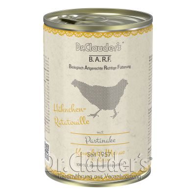 Dr.Clauder’s Dr.Clauder´s B.A.R.F. Komplett Menue Hähnchen-Ratatouille 400g