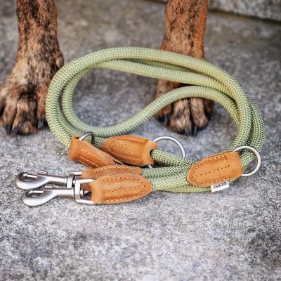 Thumbnail 3: Rudelkönig Hundeleine Emma 2,25m mit Leder, Elegante Führleine für große Hunde