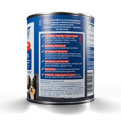 Thumbnail 2: NutriQM NutriQM M!EAT Rind & Kartoffel 6 x 800g