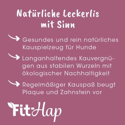 Thumbnail 2: Fit-Hap Kauwurzel S (5 St.) – Natürliches Kauspielzeug aus Hartholz für Hunde