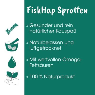 Thumbnail 5: Fit-Hap FishHap Sprotten 250 g (12 St.) – 100 % natürlicher Fischsnack für Hunde & Katzen