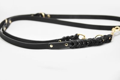 Thumbnail 3: ammi® for Dogs Fettlederleine 3-fach verstellbar 220 cm / 15 mm / Schwarz