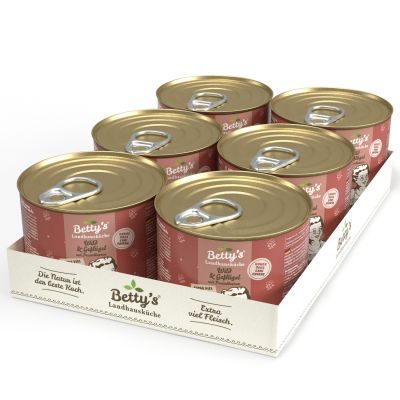 Thumbnail 3: Betty's Landhausküche Nassfutter für Hunde mit Wild & Geflügel 12x 200g