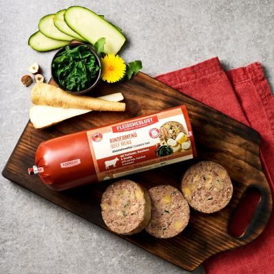 Thumbnail 2: Fleischeslust Futterbox Rindermenü (6x800g) Hundewurst