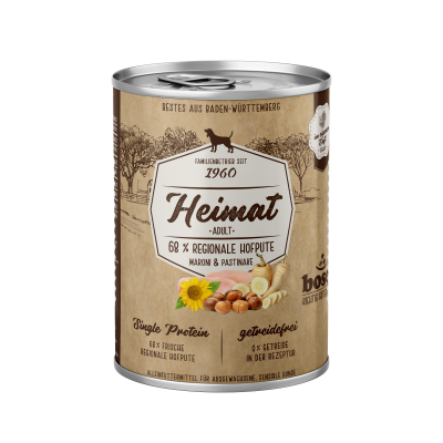 bosch Tiernahrung Heimat Regionale Hofpute – getreidefreies Nassfutter – 400g