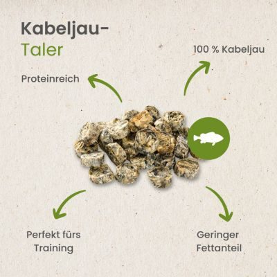 Thumbnail 4: kauartikel.com Kabeljau-Taler - Hunde-Kauartikel - Hunde-Snack - Kausnack - Fisch-Leckerli