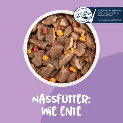 Thumbnail 2: Vutter! Vutter! Hundefutter vegan | Nassfutter Wie Ente | glutenfrei | Alleinfuttermittel | 6x400g | für Hunde | veganes Hundefutter