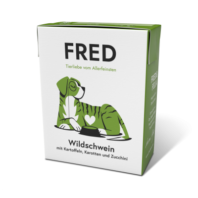 FRED FRED Hundenassfutter Wildschwein mit Kartoffeln & Karotten 10x390g