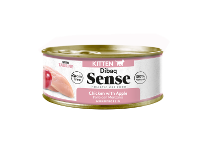 Dibaq Sense Nassfutter getreidefrei Kitten Huhn mit Apfel Monoprotein 70g