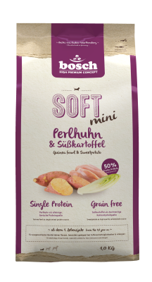Bild 1 von 1: bosch Tiernahrung HPC SOFT Mini Perlhuhn & Süßkartoffel – Trockenfutter – 1kg