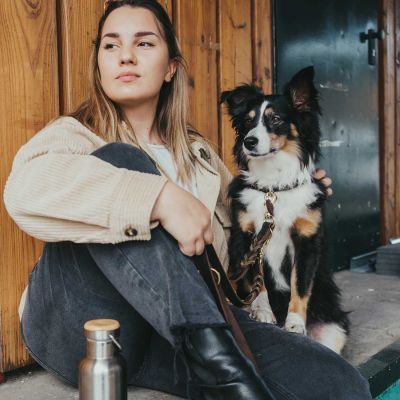 Thumbnail 12: HUNTER Verstellbare Führleine Solid Education Duo 20/200, dunkelbraun/oliv