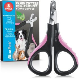 BluePet Krallenschere Mini für Katzen, Welpen, kleine Hunde, Kaninchen & Kleintiere - kleiner Krallenschneider, Nagelschere, Krallenpflege