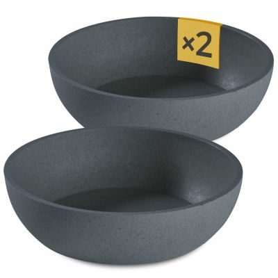 Thumbnail 1: PIUPET Futternapf und Wassernapf für Hunde I Spülmaschinenfest I für große Hunde I 21,5 cm Durchmesser I 2er Set I 1,6 L I Grau