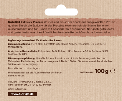 Thumbnail 4: NutriQM Exklusiv Protein Pferd 5x 100g